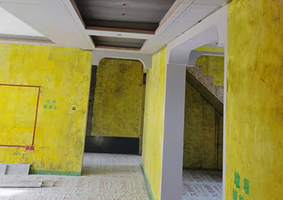 綠色家園T8號(hào)樓，210平米歐式風(fēng)格，木工施工完畢現(xiàn)場(chǎng)